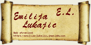 Emilija Lukajić vizit kartica